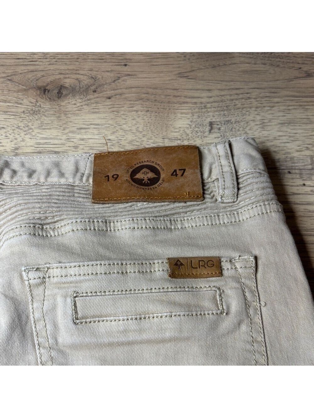 LRG Lifted Research Group Men's Khaki Canvas Pants Size 34 - Picture 8 of 10